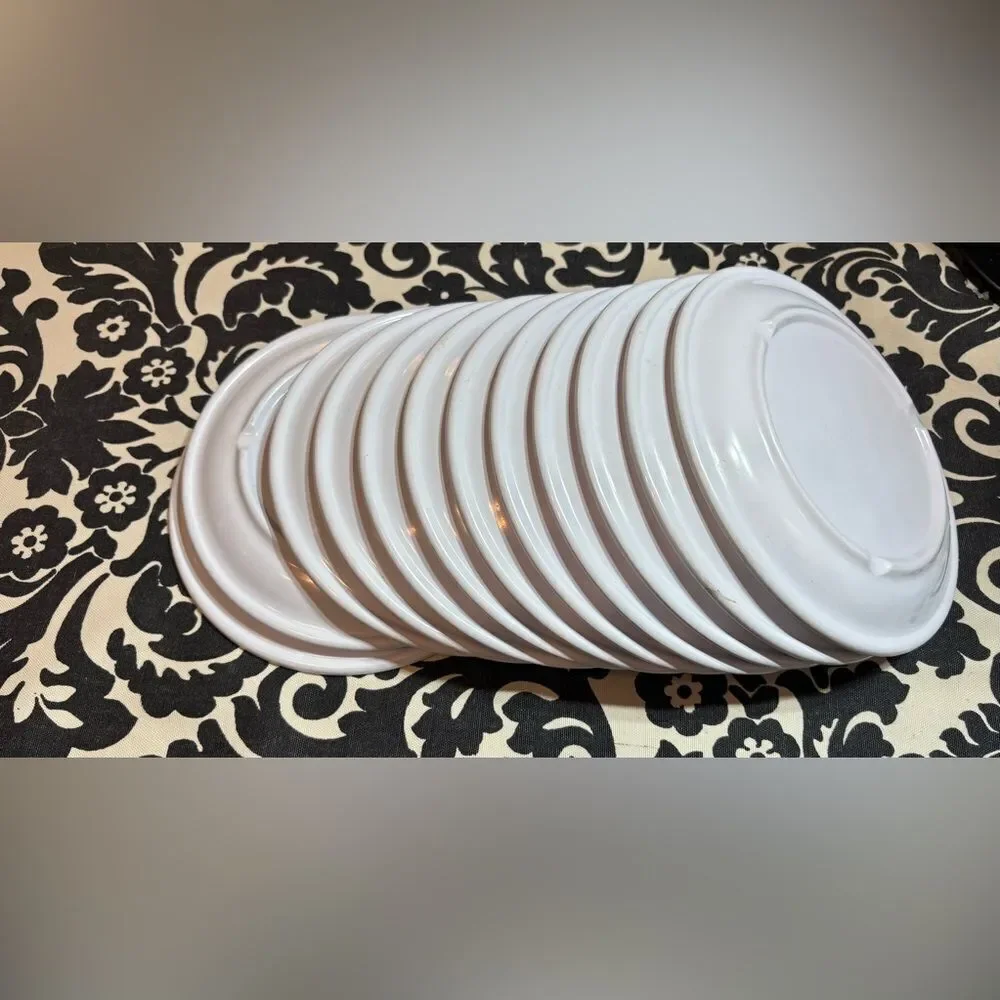12 G.E.T. NP-7 White Melamine Salad Plates EPC